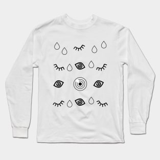 Pattern with eyes and drops Long Sleeve T-Shirt